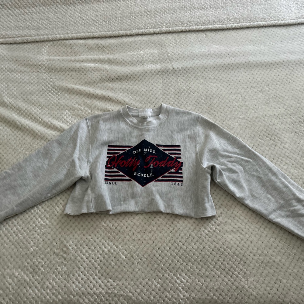 Ole Miss Cropped Sweatshirt/ Long Sleeve Top